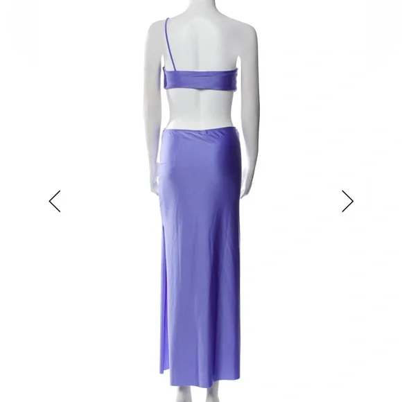 Baobab Lavender One-Shoulder Crop Top & Maxi Skirt Set - Picture 3 of 4